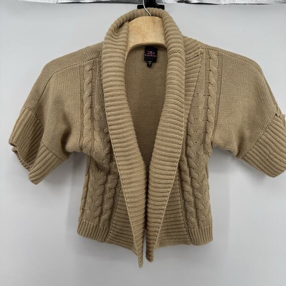 Vtg 2b BEBE Y2K Cardigan Fisherman Knit Professional Neutral Office Women Small - Picture 1 of 14